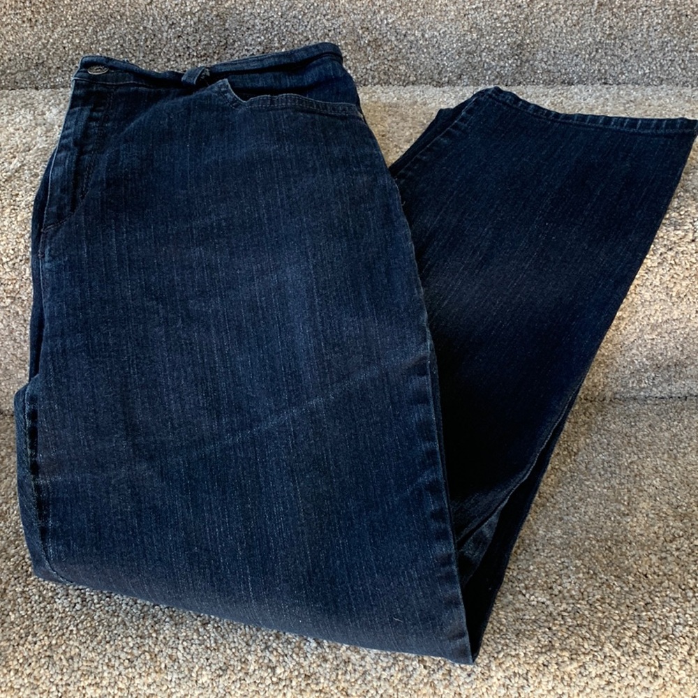 GV Dark Wash Stretch Amanda Straight Leg Jeans Size 14S